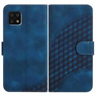 For Sharp Aquos Sense 6/Aquos Sense6s YX0060 Elephant Head Embossed Phone Leather Case with Lanyard(Royal Blue)