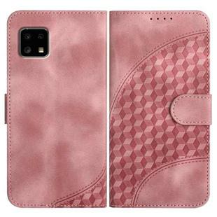 For Sharp Aquos sense4 4G/5G/Sense4 Lite YX0060 Elephant Head Embossed Phone Leather Case with Lanyard(Pink)