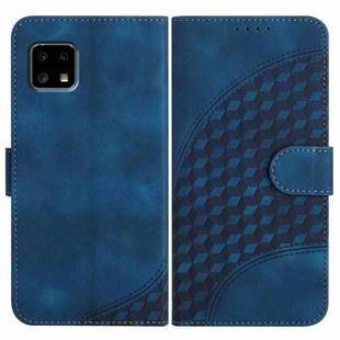 For Sharp Aquos sense4 4G/5G/Sense4 Lite YX0060 Elephant Head Embossed Phone Leather Case with Lanyard(Royal Blue)