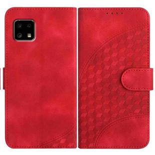 For Sharp Aquos sense4 4G/5G/Sense4 Lite YX0060 Elephant Head Embossed Phone Leather Case with Lanyard(Red)