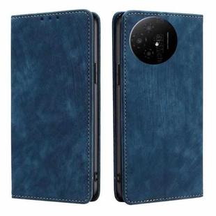 For TCL 50 XL RFID Anti-theft Brush Magnetic Leather Phone Case(Blue)