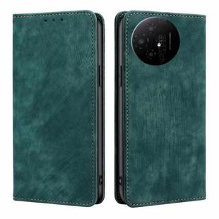 For TCL 50 XL RFID Anti-theft Brush Magnetic Leather Phone Case(Green)