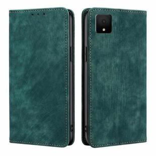 For TCL 502 RFID Anti-theft Brush Magnetic Leather Phone Case(Green)