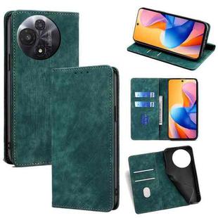 For TCL 60R 5G RFID Anti-theft Brush Magnetic Leather Phone Case(Green)