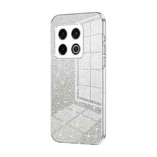 For OnePlus 10 Pro Gradient Glitter Powder Electroplated Phone Case(Transparent)