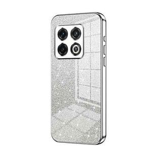 For OnePlus 10 Pro Gradient Glitter Powder Electroplated Phone Case(Silver)