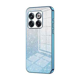 For OnePlus 10T / Ace Pro Gradient Glitter Powder Electroplated Phone Case(Blue)