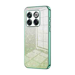 For OnePlus 10T / Ace Pro Gradient Glitter Powder Electroplated Phone Case(Green)