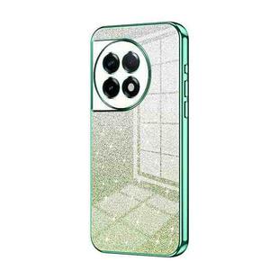 For OnePlus Ace 2 / 11R Gradient Glitter Powder Electroplated Phone Case(Green)