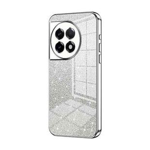For OnePlus Ace 2 / 11R Gradient Glitter Powder Electroplated Phone Case(Silver)
