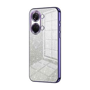 For OnePlus Ace 2V / Nord 3 Gradient Glitter Powder Electroplated Phone Case(Purple)