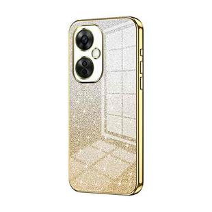 For OnePlus Nord CE 3 Lite / Nord N30 Gradient Glitter Powder Electroplated Phone Case(Gold)