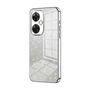 For OnePlus Nord CE 3 Lite / Nord N30 Gradient Glitter Powder Electroplated Phone Case(Silver)