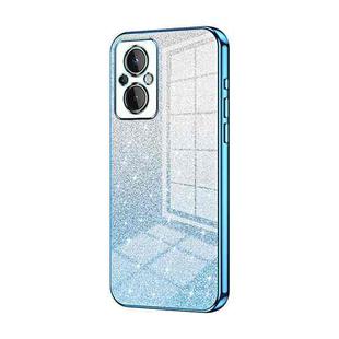 For OnePlus Nord N20 5G Gradient Glitter Powder Electroplated Phone Case(Blue)