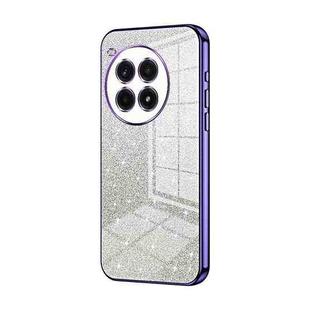 For OnePlus Ace 3 Pro Gradient Glitter Powder Electroplated Phone Case(Purple)