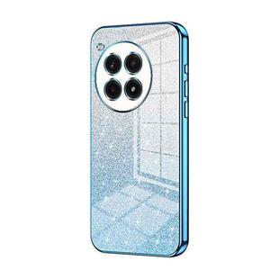 For OnePlus Ace 3 Pro Gradient Glitter Powder Electroplated Phone Case(Blue)