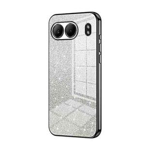 For OnePlus Nord 4 Gradient Glitter Powder Electroplated Phone Case(Black)