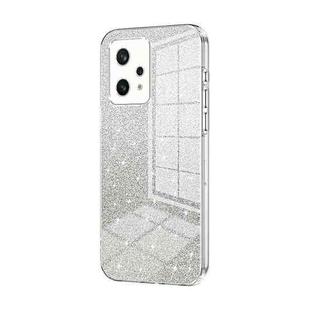 For Realme 9 Pro / Q5 Gradient Glitter Powder Electroplated Phone Case(Transparent)