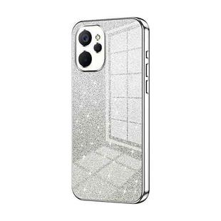 For Realme 9i 5G / 10 5G / 10T Gradient Glitter Powder Electroplated Phone Case(Silver)