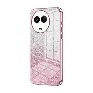 For Realme 11 / Narzo 60 Gradient Glitter Powder Electroplated Phone Case(Pink)
