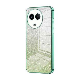 For Realme 11 / Narzo 60 Gradient Glitter Powder Electroplated Phone Case(Green)