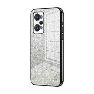 For Realme GT Neo2 / GT2 Gradient Glitter Powder Electroplated Phone Case(Black)