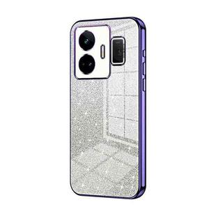For Realme GT Neo 5 / GT3 Gradient Glitter Powder Electroplated Phone Case(Purple)