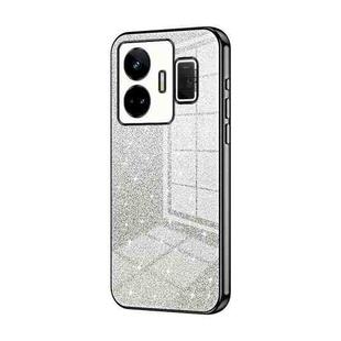 For Realme GT Neo 5 / GT3 Gradient Glitter Powder Electroplated Phone Case(Black)