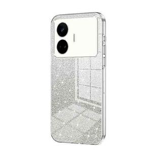 For Realme GT Neo 5 SE Gradient Glitter Powder Electroplated Phone Case(Transparent)