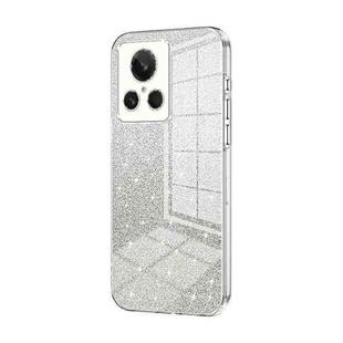 For Realme GT2 Explorer Master Gradient Glitter Powder Electroplated Phone Case(Transparent)