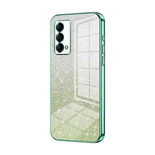 For Realme Q3 Pro Carnival / GT Master Gradient Glitter Powder Electroplated Phone Case(Green)