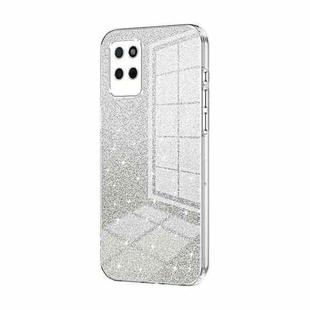 For Realme V11 / V11s 5G Gradient Glitter Powder Electroplated Phone Case(Transparent)