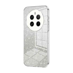 For Realme 12 Pro Gradient Glitter Powder Electroplated Phone Case(Transparent)