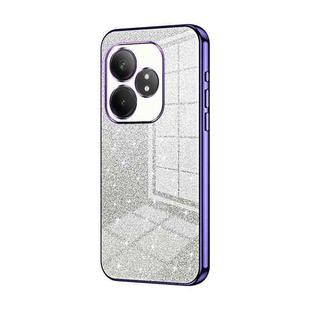 For Realme GT Neo6 SE Gradient Glitter Powder Electroplated Phone Case(Purple)