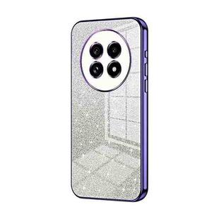 For Realme 13 Pro+ Gradient Glitter Powder Electroplated Phone Case(Purple)