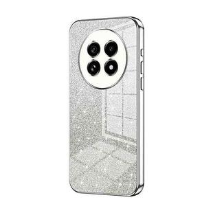 For Realme 13 Pro+ Gradient Glitter Powder Electroplated Phone Case(Silver)