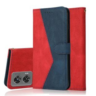 For Motorola Edge 50 Fusion Dual-color Stitching Leather Phone Case(Red Blue)