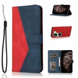 For Xiaomi Redmi 13C 4G Dual-color Stitching Leather Phone Case(Red Blue)