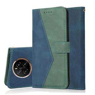 For Honor Magic7 Pro Dual-color Stitching Leather Phone Case(Blue Green)