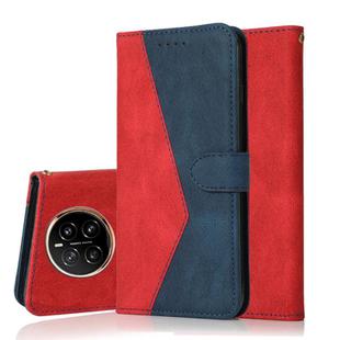 For Honor Magic7 Dual-color Stitching Leather Phone Case(Red Blue)