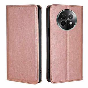 For Realme 13 Pro 5G Gloss Oil Solid Color Magnetic Leather Phone Case(Rose Gold)