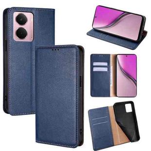 For Realme P3 Pro 5G Global Gloss Oil Solid Color Magnetic Leather Phone Case(Blue)