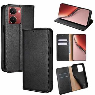 For Realme P3 Ultra 5G Gloss Oil Solid Color Magnetic Leather Phone Case(Black)