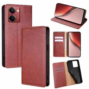For Realme P3 Ultra 5G Gloss Oil Solid Color Magnetic Leather Phone Case(Brown)