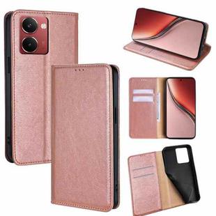 For Realme P3 Ultra 5G Gloss Oil Solid Color Magnetic Leather Phone Case(Rose Gold)