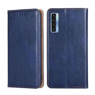 For TCL 20s / 20 5G / 20L / 20L+ Gloss Oil Solid Color Magnetic Leather Phone Case(Blue)