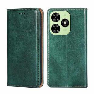 For Tecno Spark Go 2024 Gloss Oil Solid Color Magnetic Leather Phone Case(Green)