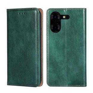 For Tecno Pova 5 Pro Gloss Oil Solid Color Magnetic Leather Phone Case(Green)