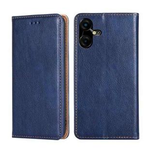 For Tecno Pova Neo 3 Gloss Oil Solid Color Magnetic Leather Phone Case(Blue)