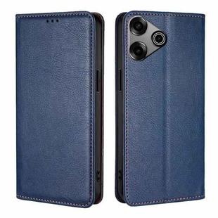 For Tecno Pova 6 Pro 5G Gloss Oil Solid Color Magnetic Leather Phone Case(Blue)